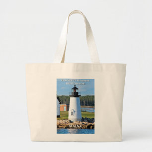 Prospect Harbour Lighthouse, Maine Postcard Large Tote Bag