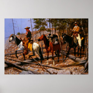 Prospecting for Cattle Range Frederic Remington  Poster