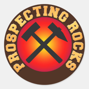 Prospecting Rocks Classic Round Sticker