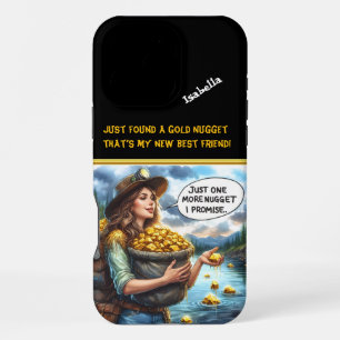 Prospector chasing golden dreams in nature iPhone 16 pro max case