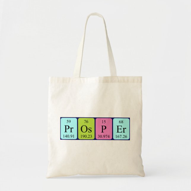 Prosper periodic table name tote bag (Front)