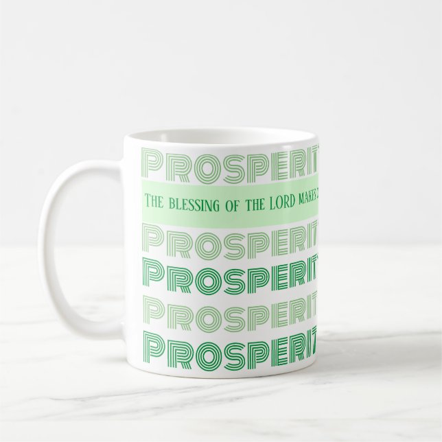 Prosperity Bible Verse Proverbs Coffee Mug (Left)