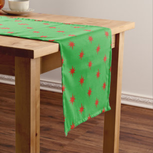 Prosperity Christmas Star - Red Stars Long Table Runner