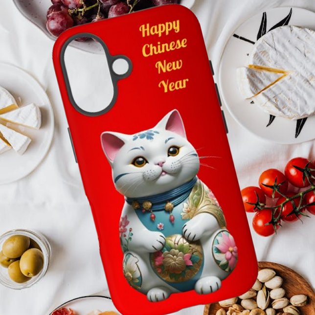 Prosperity Fortune Cat Chinese New Year Case-Mate iPhone Case (Creator Uploaded)