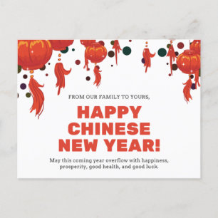 Prosperity Good Luck Happy Chinese New Year Design Postcard