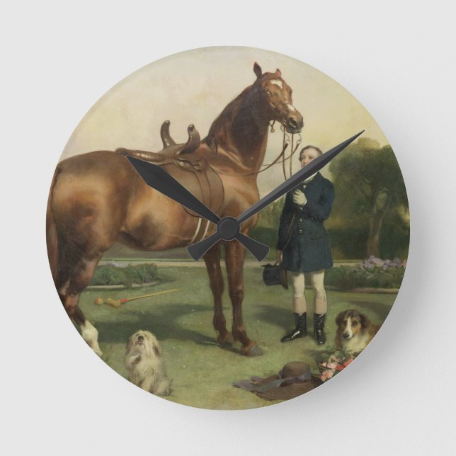 Prosperity (oil on canvas) round clock (Front)