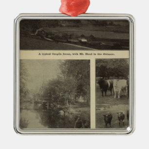 Prosperity, plenty in Oregon Metal Tree Decoration