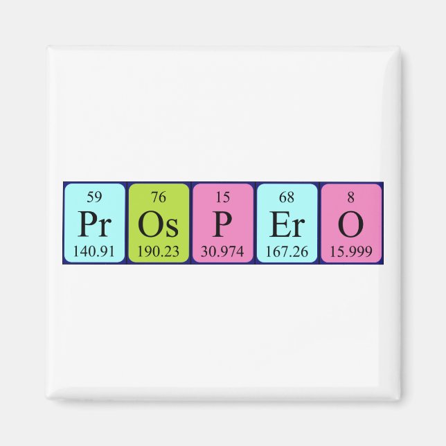 Prospero periodic table name magnet (Front)