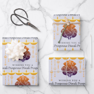 Prosperous Diwali Wrapping Paper Sheet
