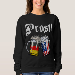 Prost Beer German American Flag Oktoberfest Men Mu Sweatshirt