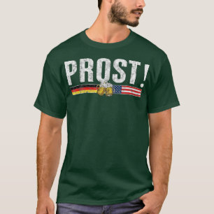 Prost Beer German American Flag Oktoberfest Men Mu T-Shirt