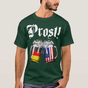 Prost Beer German American Flag T Oktoberfest Men T-Shirt