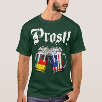 Prost Beer German American Flag T Oktoberfest Men T-Shirt