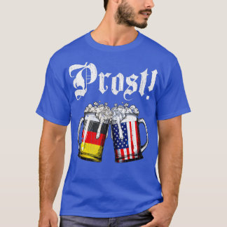 Prost Beer German American Flag T Oktoberfest Men T-Shirt