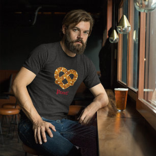 Prost Pretzel Heart Oktoberfest Customisable T-Shirt