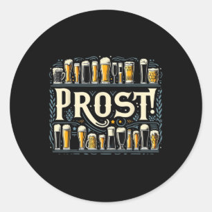 Prost Various Beer Selection Celebrate Diversity Classic Round Sticker
