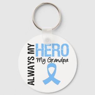 Prostate Cancer Always My Hero My Grandpa Key Ring