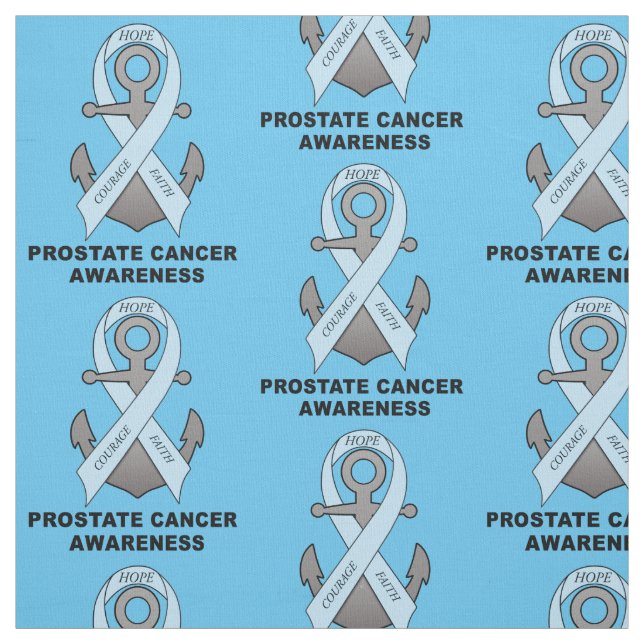 Prostate Cancer Anchor of Hope Fabric (Swatch)