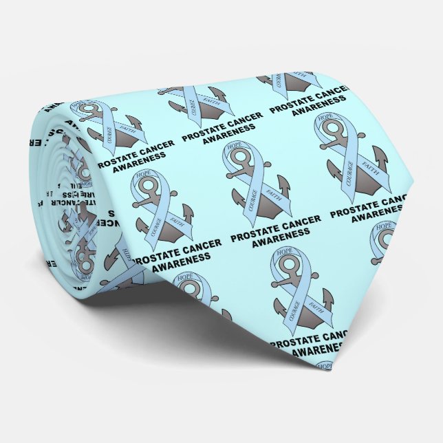 Prostate Cancer Anchor of Hope Tie (Rolled)