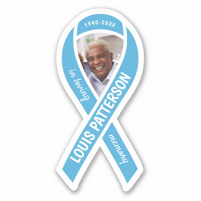 Prostate Cancer Awareness Memorial Photo Ribbon (Front)