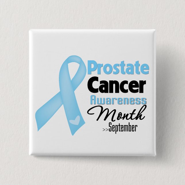 Prostate Cancer Awareness Month 15 Cm Square Badge (Front)