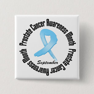 Prostate Cancer Awareness Month Ribbon 15 Cm Square Badge