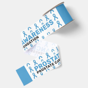 Prostate Cancer Awareness Pattern Ribbon Grosgrain Ribbon