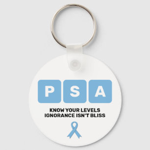 Prostate Cancer Awareness PSA  Key Ring