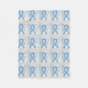 Prostate Cancer Awareness Ribbon Fleece Blanket
