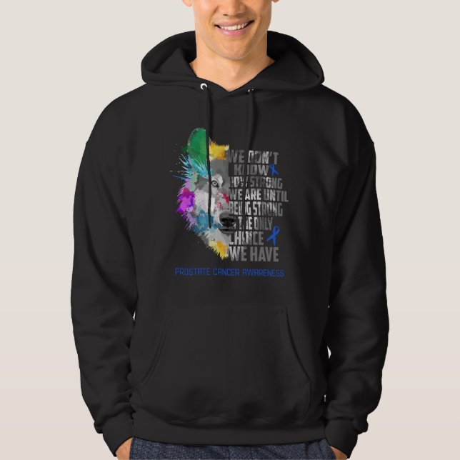 Prostate Cancer Awareness Ribbon Support Gifts Hoodie (Front)
