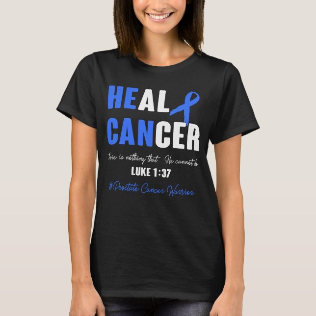 Prostate Cancer Awareness Ribbon Support Gifts T-Shirt (Front)