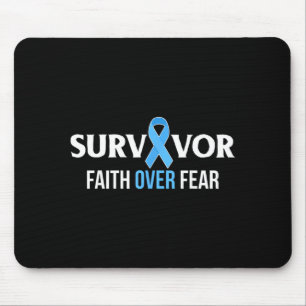 Prostate Cancer Awareness Survivor Gift Light Blue Mouse Pad