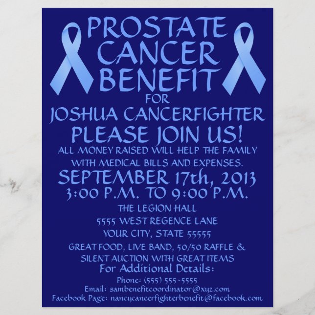 Prostate Cancer Benefit Flyer (Front)