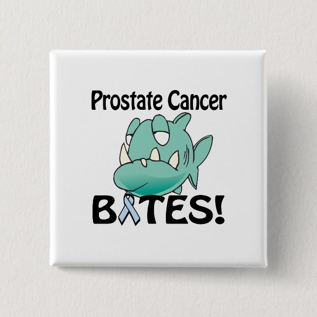 Prostate Cancer BITES 15 Cm Square Badge (Front)