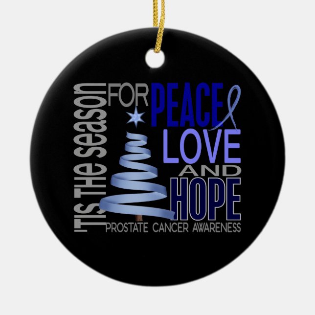 Prostate Cancer Christmas 1 Ornaments (Front)