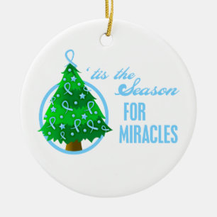 Prostate Cancer Christmas Miracles Ceramic Ornament