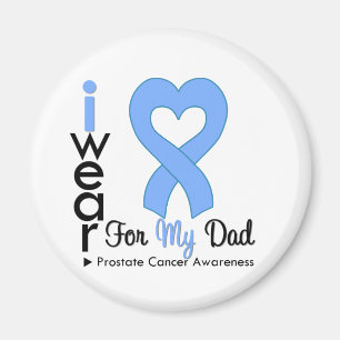 Prostate Cancer Heart Ribbon DAD Magnet