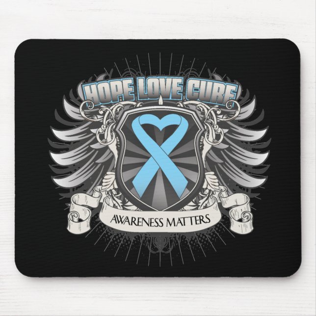 Prostate Cancer Hope Love Cure Mouse Pad (Front)