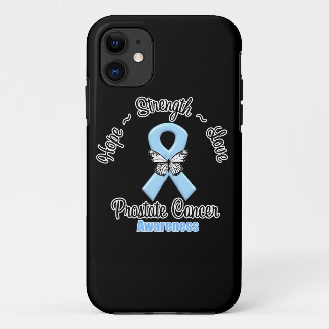 Prostate Cancer Hope Strength Love Case-Mate iPhone Case (Back)