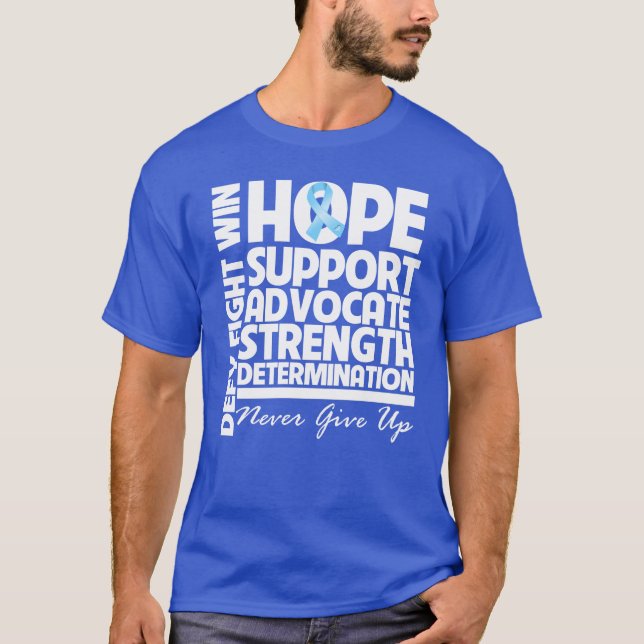 Prostate Cancer Hope Support Strength T-Shirt (Front)