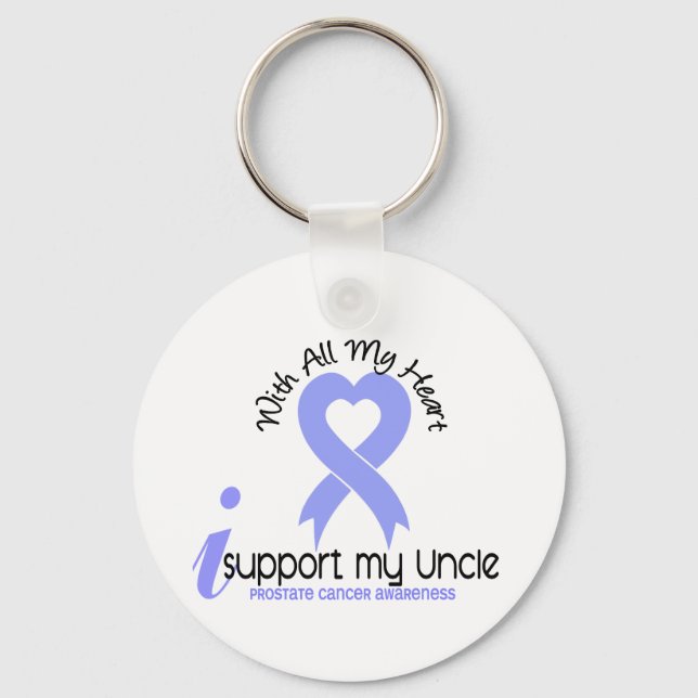 PROSTATE CANCER I Support My Uncle Key Ring (Front)