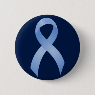 Prostate Cancer Light Blue Ribbon 6 Cm Round Badge