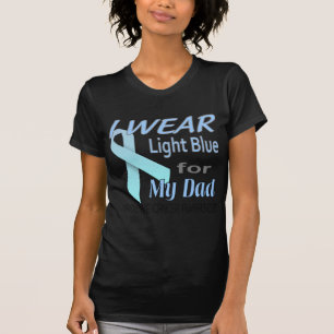 Prostate Cancer Light Blue Ribbon Awareness Logo T-Shirt