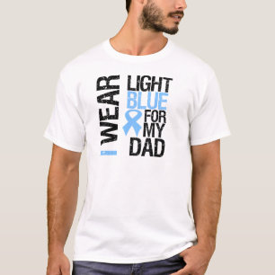 Prostate Cancer Light Blue Ribbon Dad T-Shirt