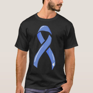 Prostate Cancer Ribbon Light Blue Survivor Fighter T-Shirt