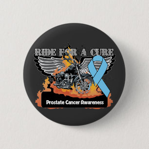 Prostate Cancer Ride For a Cure 6 Cm Round Badge