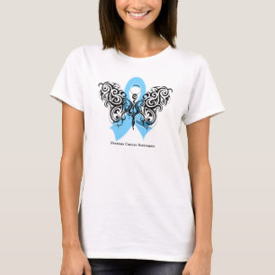 Prostate Cancer Tribal Butterfly Ribbon T-Shirt