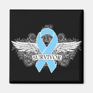 Prostate Cancer Winged SURVIVOR Ribbon Magnet