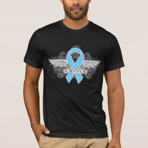 Prostate Cancer Winged SURVIVOR Ribbon T-Shirt