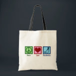 Prosthetist Peace Love Prosthetics Tote Bag<br><div class="desc">Peace Love Prosthetics. A cute prosthetist gift for someone who works in prosthesis.</div>